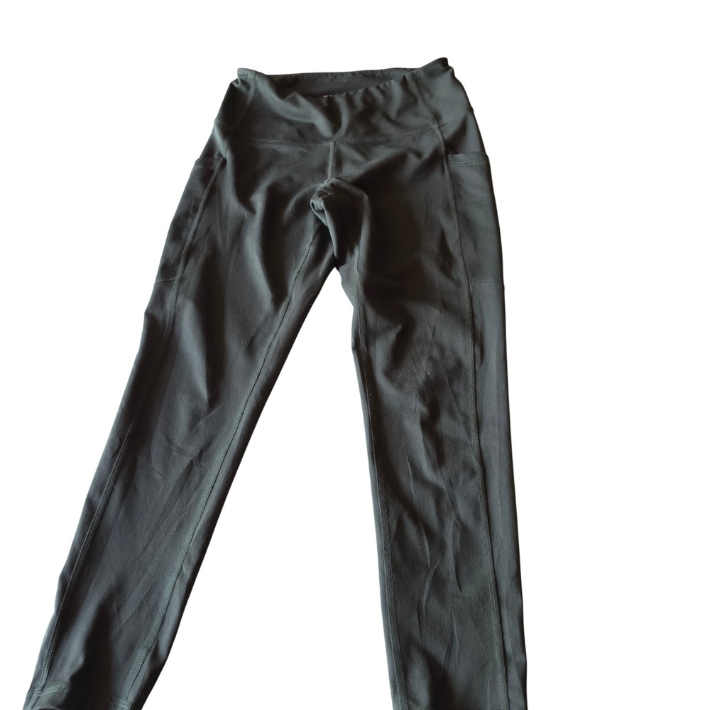 Z by Zella Womens High Waisted Active Leggings with Pockets Olive Green Small
